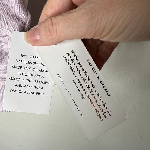 NWT L*Space Out Of Bounds Peony Lilac Crop Scoop Neck Racerback Sports Bra S - Picture 6 of 15